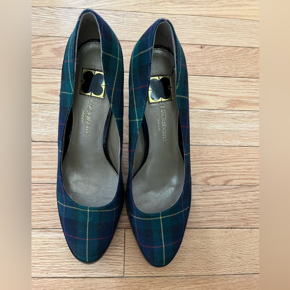 Vintage tartan Liz Claiborne heels